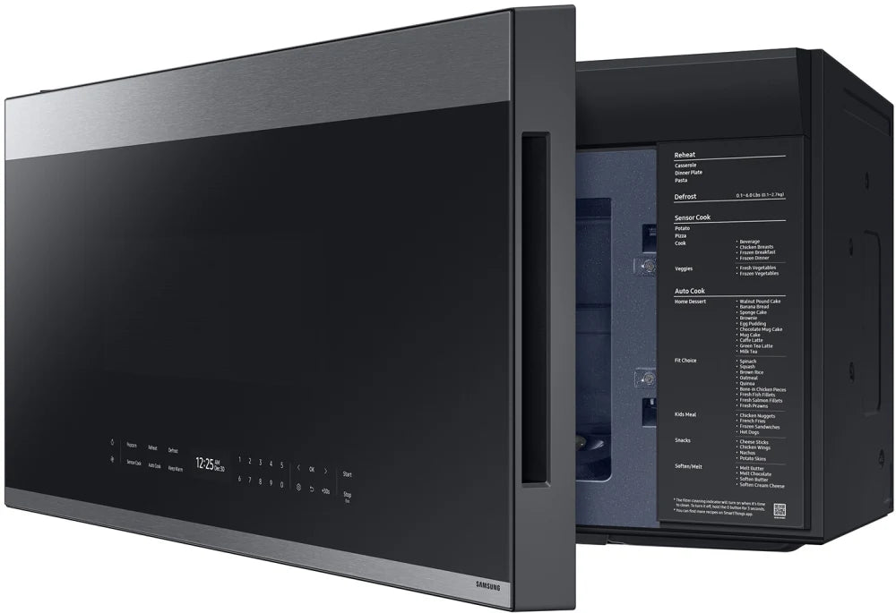 Samsung Bespoke Smart 2.1 cu. ft. Over-the-Range Microwave with Wi-Fi & LCD Display
