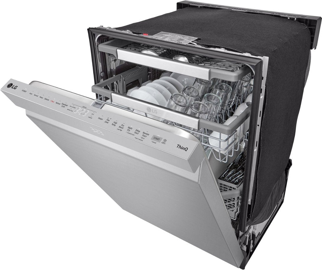 LG Top Control Wi-Fi Enabled Pocket Handle Dishwasher with 1-Hour Wash & Dry, QuadWash Pro, TrueSteam and Dynamic Heat Dry